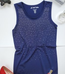 LC COUTURE sparkly tank top, sx: L. Blue.